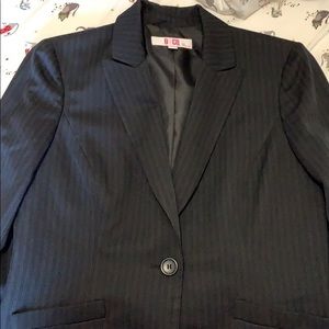 Black pinstriped suit jacket!